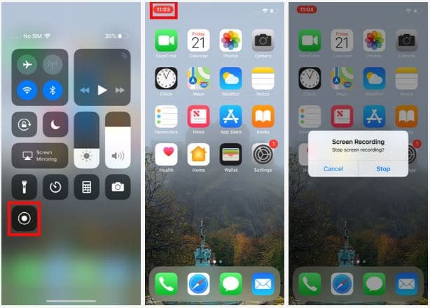 نحوه record screen روی آیفون