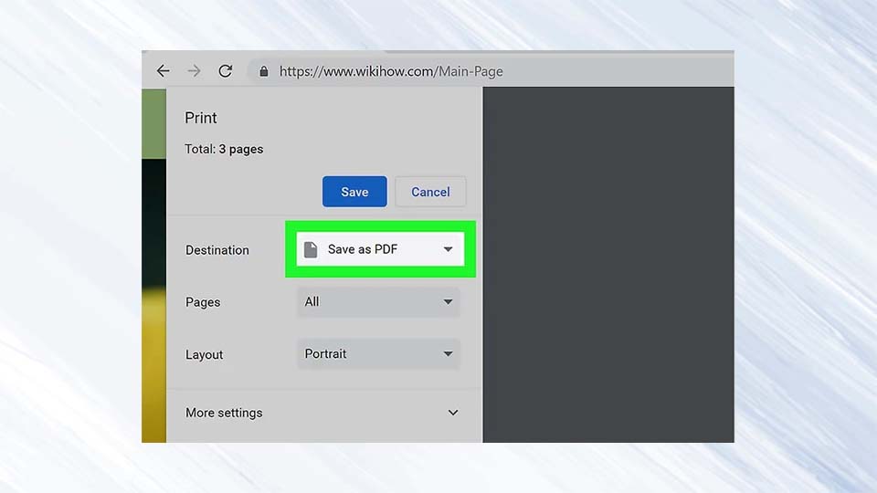 تبدیل صفحه وب به PDF
