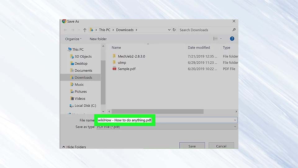تبدیل صفحه وب به PDF