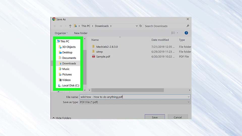 تبدیل صفحه وب به PDF