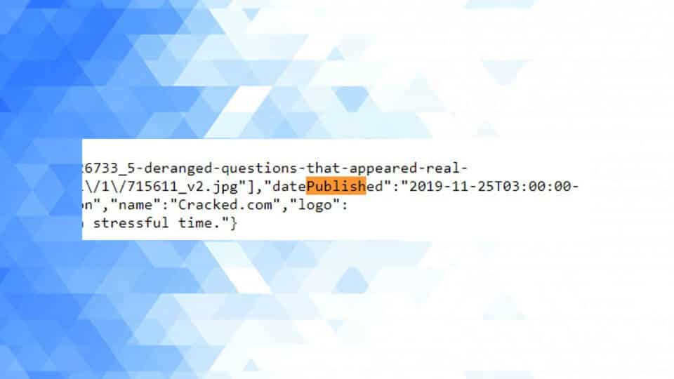 تاریخ انتشار صفحات وب