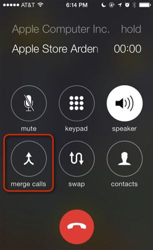 کنفرانس تلفنی در آیفون