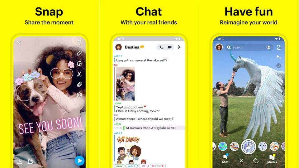 برنامه های اشتراک گذاری مکان برای اندروید: Snapchat