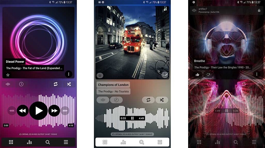 10تا از بهترین برنامه موزیک پلیر اندروید :  Poweramp Music Player