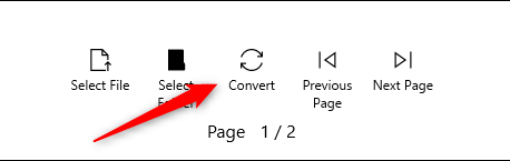 زدن گزینه Convert برای تبدیل فایل ورد به عکس