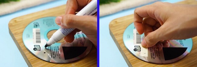 از بین بردن خش سی دی با چسب نواری