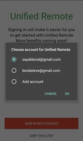 نصب برنامه Unified Remote روی گوشی