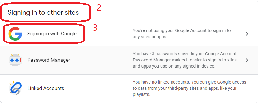 بر روی گزینه "Signing in with Google" کلیک کنید.